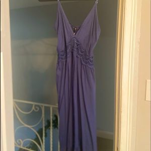 Navy summer dress with Crochet middle